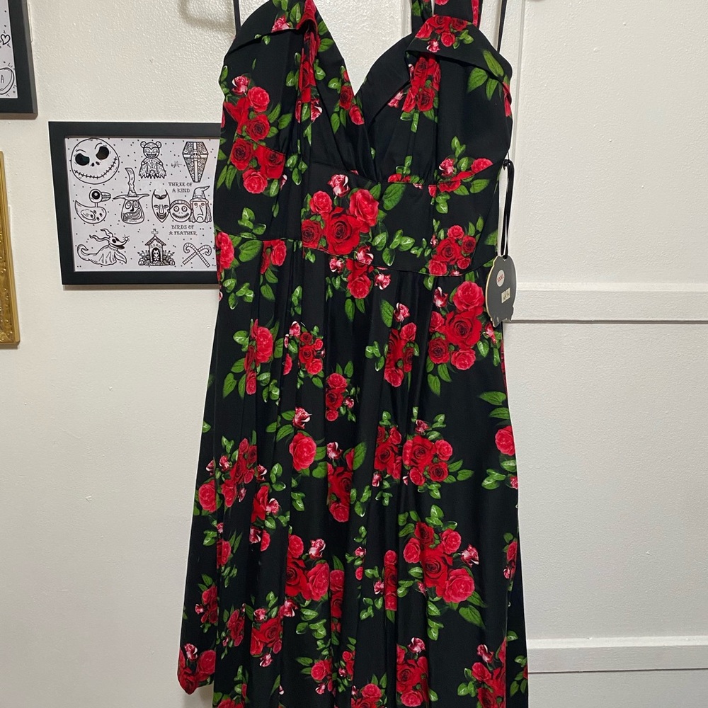 Rose halter dress